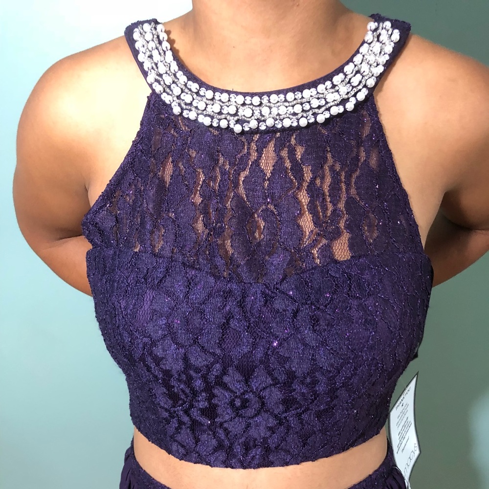 NWT Speechless Homecoming Dress Purple 2Piece Sz 7
